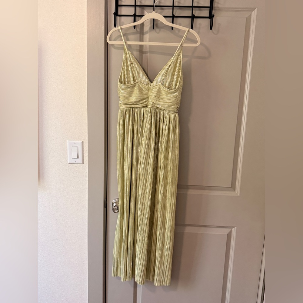NWOT Sabina Musayev Light Gold Maxi Dress - Picture 4 of 6